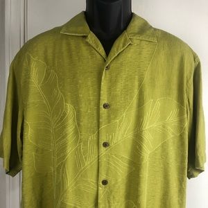 Tommy Bahama Shirt 100% Silk Short Sleeve